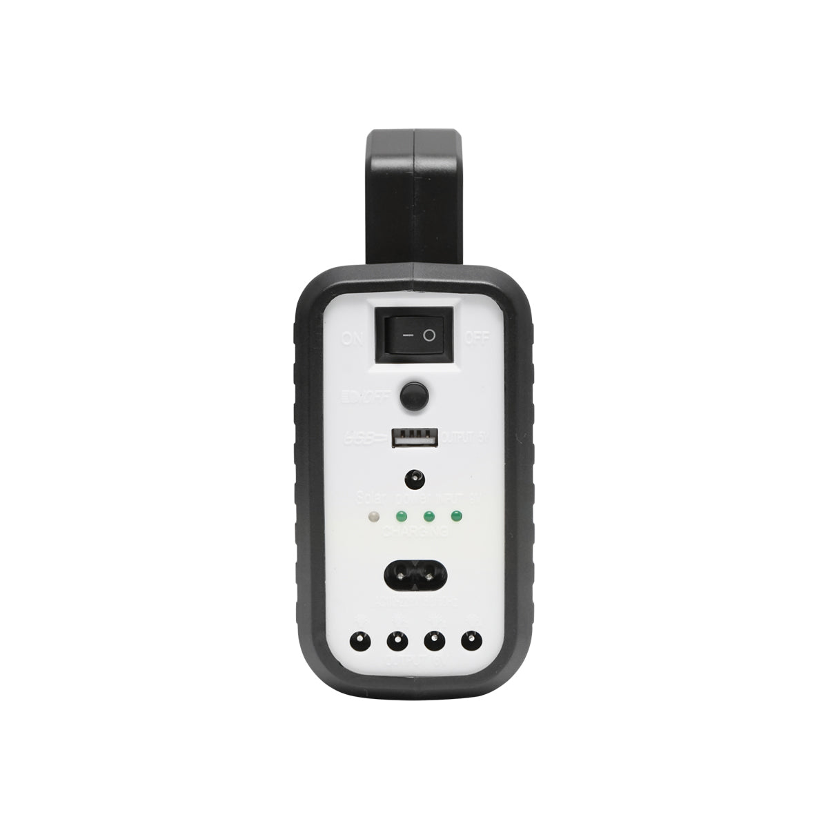 Kit di illuminazione LED portatile con 3 lampadine/proiettore, radio FM, telecomando a pannello solare e batteria da 6 V, 2 Ah per la pesca in campeggio GD-8028 - immagine 4