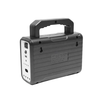 Kit di illuminazione LED portatile con 3 lampadine/proiettore, radio FM, telecomando a pannello solare e batteria da 6 V, 2 Ah per la pesca in campeggio GD-8028 - immagine 5