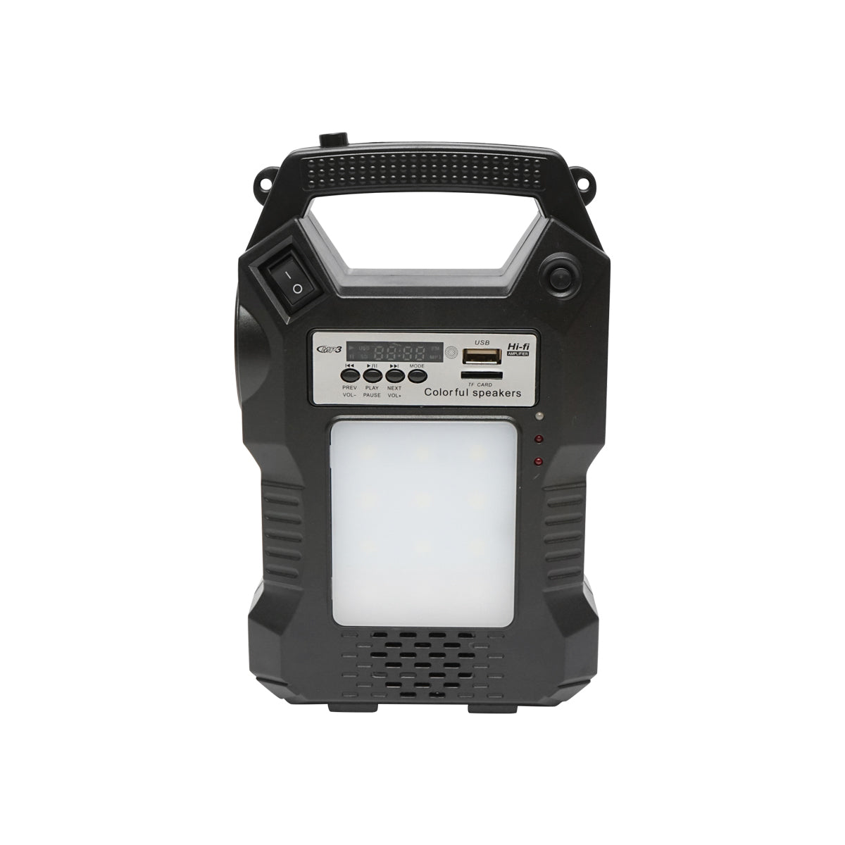 Kit di illuminazione LED portatile con 3 lampadine/proiettore, radio FM, telecomando a pannello solare e batteria da 6 V, 3 Ah per la pesca in campeggio GD-8060 - immagine 4