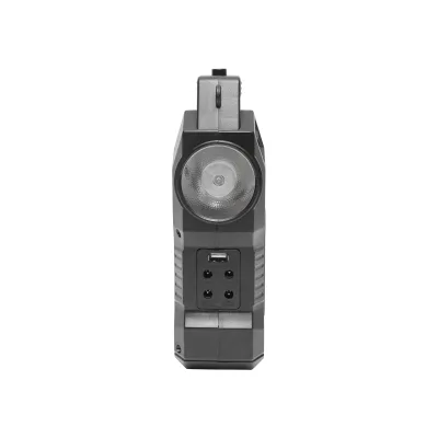 Kit di illuminazione LED portatile con 3 lampadine/proiettore, radio FM, telecomando a pannello solare e batteria da 6 V, 3 Ah per la pesca in campeggio GD-8060 - immagine 3