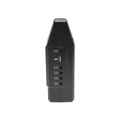 Kit di illuminazione LED portatile con 3 lampadine/proiettore, radio FM, telecomando a pannello solare e batteria da 6 V, 3 Ah per la pesca in campeggio GD-8216 - immagine 5