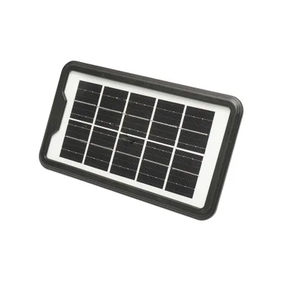 Kit di illuminazione LED portatile con 4 lampadine/proiettore, pannello solare, radio FM e batteria da 10000 mAh per la pesca in campeggio GD-8076 - immagine 6