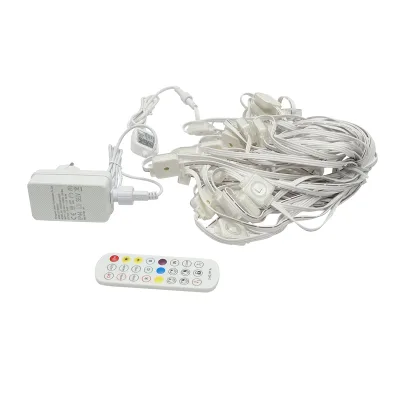 Kit di luci decorative intelligenti RGBIC da 15 m per esterni con telecomando, controllo vocale e app Surplife. - immagine 3