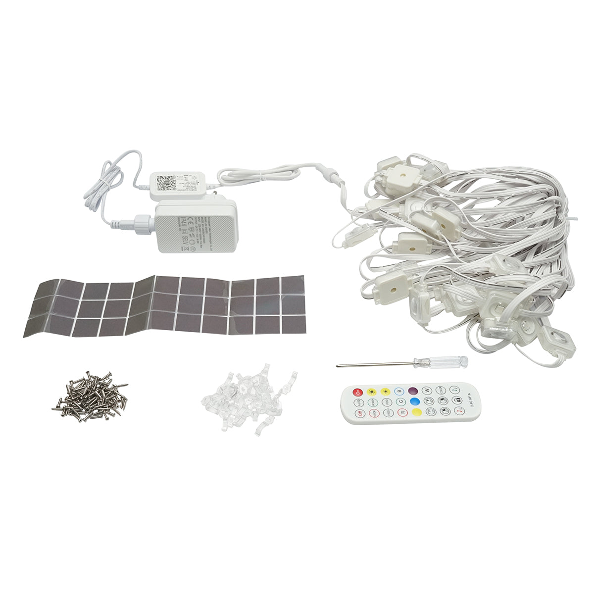 Kit di luci decorative intelligenti RGBIC da 15 m per esterni con telecomando, controllo vocale e app Surplife.