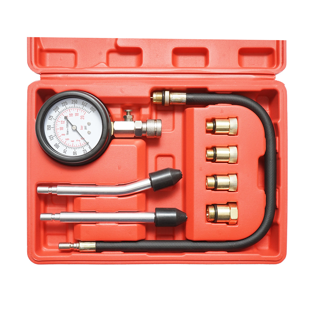 Kit di prova della pressione del motore a benzina, manometro meccanico 0-20 bar Breckner Germany - immagine 4