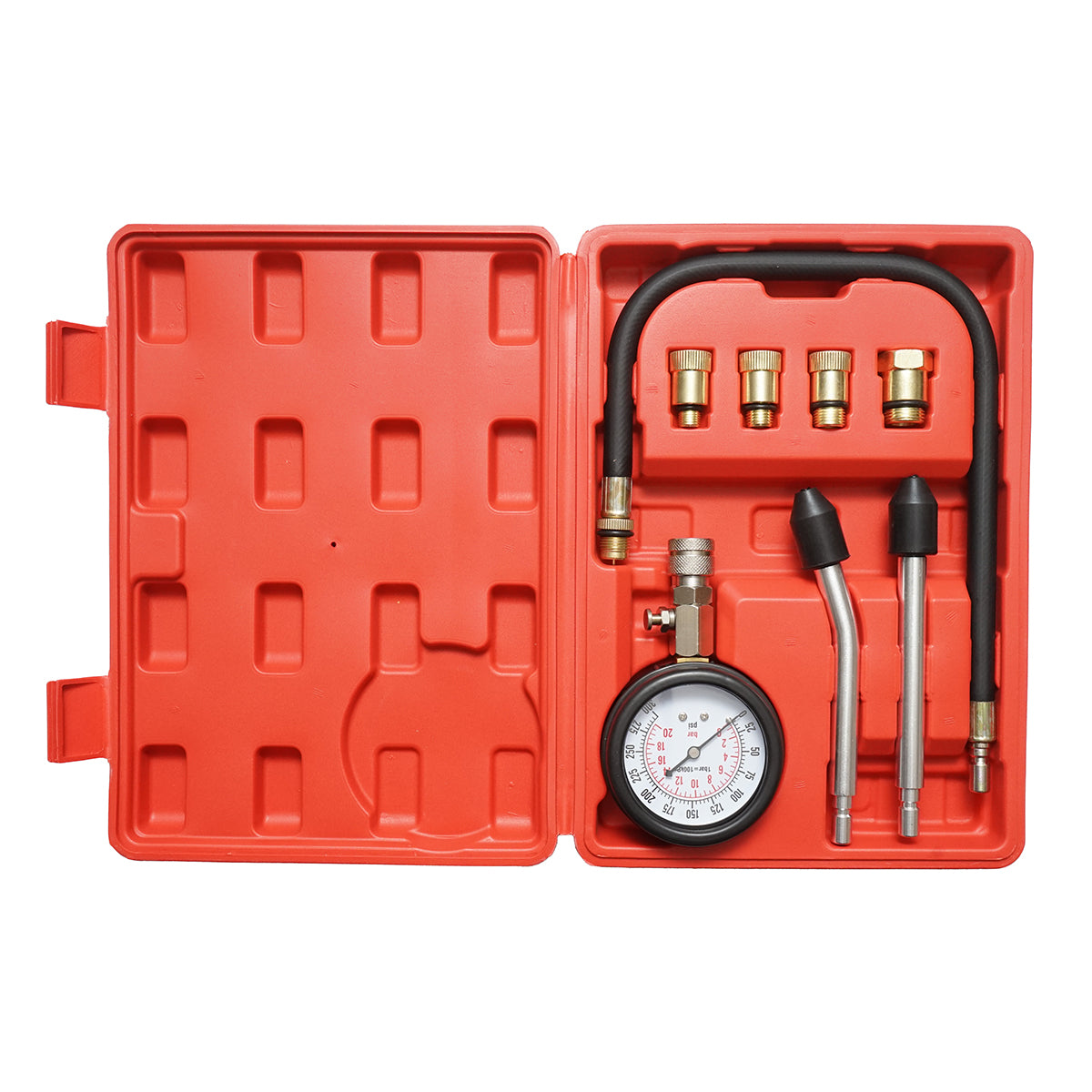 Kit di prova della pressione del motore a benzina, manometro meccanico 0-20 bar Breckner Germany - immagine 3