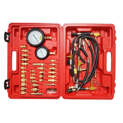 Kit di prova della pressione del sistema di iniezione del carburante con 2 manometri, adattatori universali Breckner Germany - immagine 3