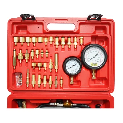 Kit di prova della pressione del sistema di iniezione del carburante con 2 manometri, adattatori universali Breckner Germany - immagine 4