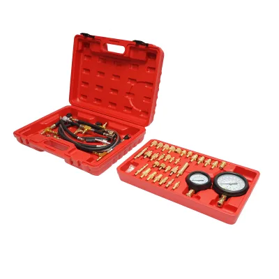 Kit di prova della pressione del sistema di iniezione del carburante con 2 manometri, adattatori universali Breckner Germany - immagine 2