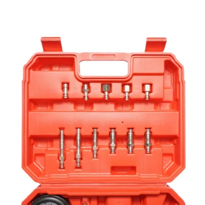 Kit di prova di compressione per motori diesel con manometro meccanico 0-70 bar 19 pezzi - immagine 3