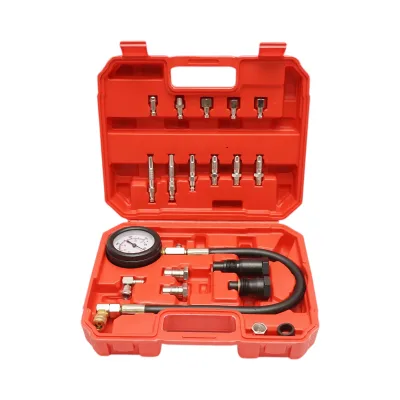 Kit di prova di compressione per motori diesel con manometro meccanico 0-70 bar 19 pezzi
