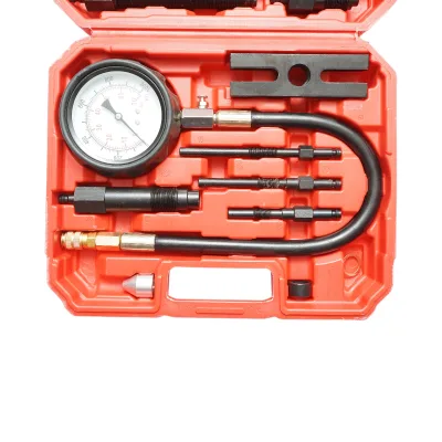 Kit di prova di compressione per motori diesel con manometro meccanico 0-70 bar 19 pezzi - immagine 3
