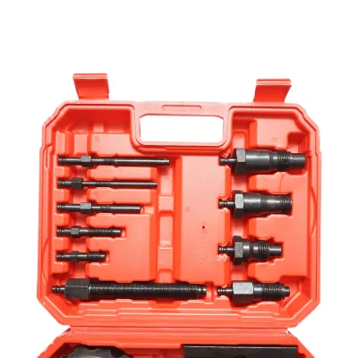 Kit di prova di compressione per motori diesel con manometro meccanico 0-70 bar 19 pezzi - immagine 2