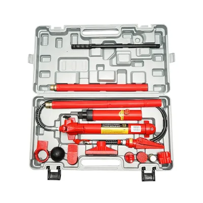 Kit di riparazione carrozzeria auto da 10 t Martinetto Idraulico Kit di Strumenti di Riparazione carrozzeria