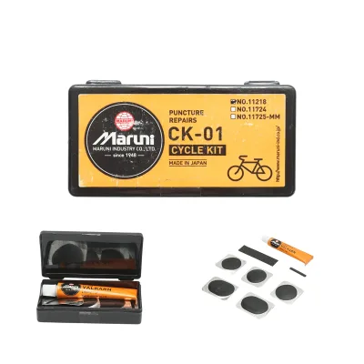 Kit di riparazione per camere d'aria di biciclette, motociclette, carriole e tuk-tuk, 8 pezzi, modello CK-01, prodotto da Maruni Japan