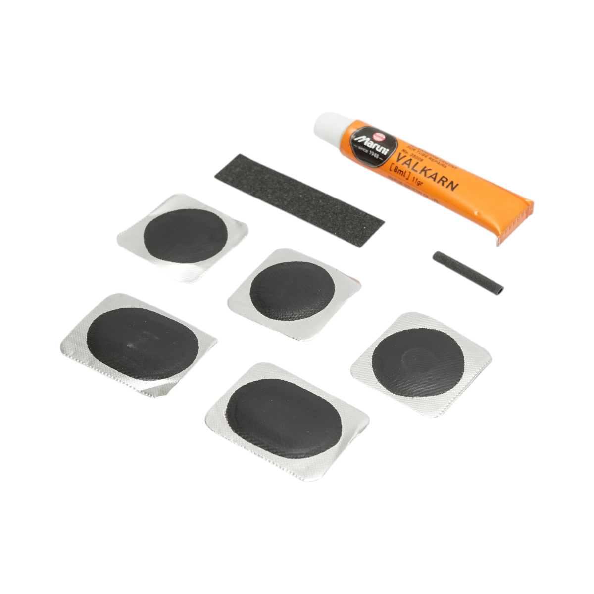 Kit di riparazione per camere d'aria di biciclette, motociclette, carriole e tuk-tuk, 8 pezzi, modello CK-01, prodotto da Maruni Japan - immagine 4