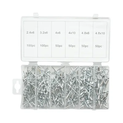 Kit di rivetti pop in alluminio 2,4-4,8 mm 400 pezzi
