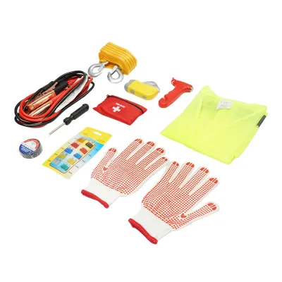 Kit di sicurezza per auto con forniture di emergenza 10 pezzi Breckner Germany