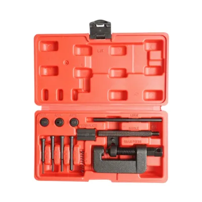 Kit di smontaggio, rivettatura e pressatura catene di distribuzione e trasmissione 12 pezzi - immagine 2