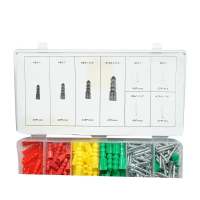 Kit di tasselli in plastica e viti autofilettanti 6-10 mm 285 pezzi - immagine 5