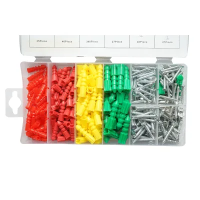Kit di tasselli in plastica e viti autofilettanti 6-10 mm 285 pezzi - immagine 4