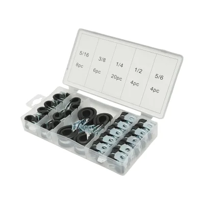 Kit fascette metalliche con guarnizione in gomma 42 pezzi - immagine 4