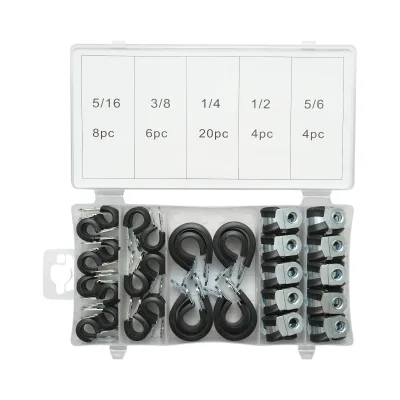 Kit fascette metalliche con guarnizione in gomma 42 pezzi - immagine 2