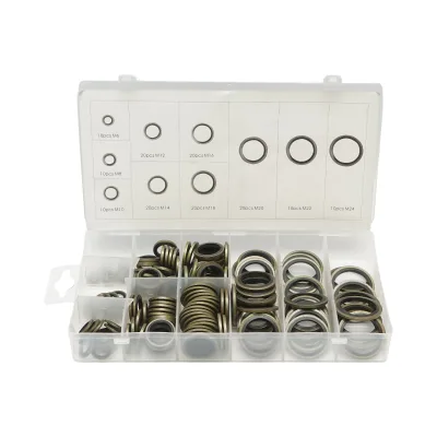 Kit guarnizioni metalliche con gomma M6-M24 150 pezzi