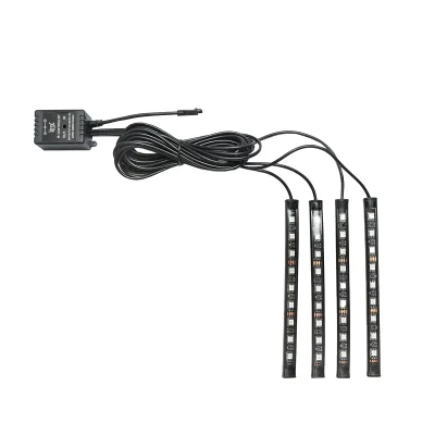Kit illuminazione ambientale interno auto LED RGB 12V/6A con telecomando - immagine 2