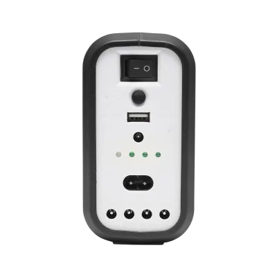Kit illuminazione LED portatile con 3 lampadine/proiettore, pannello solare e batteria 6V, 3Ah per pesca in campeggio GD-8017COB - immagine 5