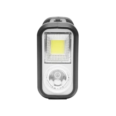 Kit illuminazione LED portatile con 3 lampadine/proiettore, pannello solare e batteria 6V, 3Ah per pesca in campeggio GD-8017COB - immagine 3