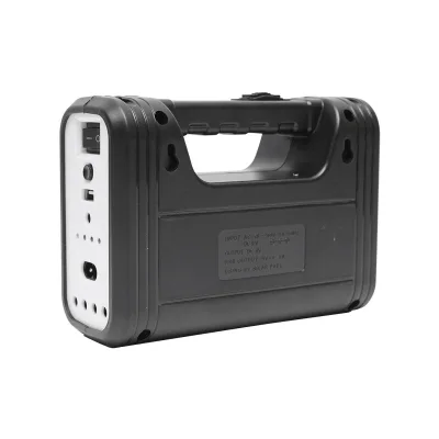 Kit illuminazione LED portatile con 3 lampadine/proiettore, pannello solare e batteria 6V, 3Ah per pesca in campeggio GD-8017COB - immagine 4