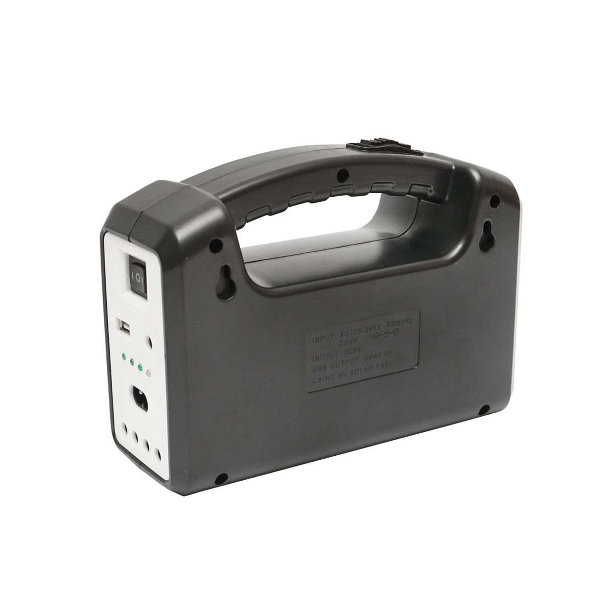 Kit illuminazione LED portatile con 3 lampadine/proiettore, pannello solare e batteria 6V, 4,5 Ah per pesca in campeggio GD-7COB - immagine 2