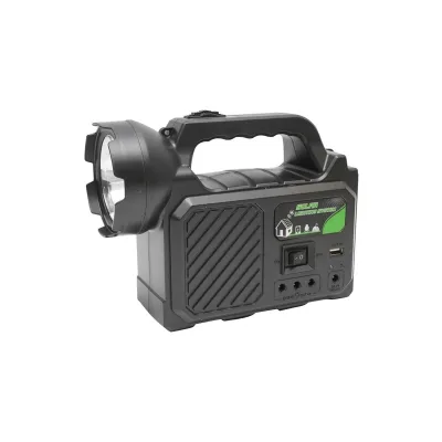 Kit illuminazione LED portatile con 3 lampadine/proiettore, pannello solare e batteria da 3,7 V, 5500 Ah per pesca in campeggio GD-P30 - immagine 4