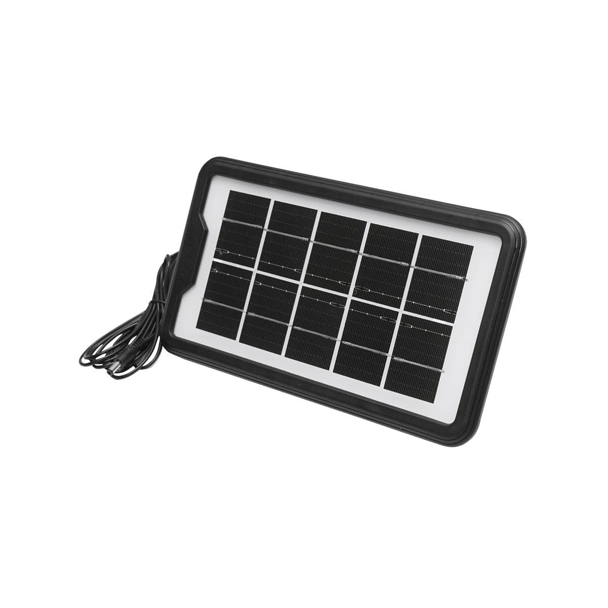 Kit illuminazione LED portatile con 3 lampadine/proiettore, pannello solare e batteria da 3,7 V, 5500 Ah per pesca in campeggio GD-P30 - immagine 6