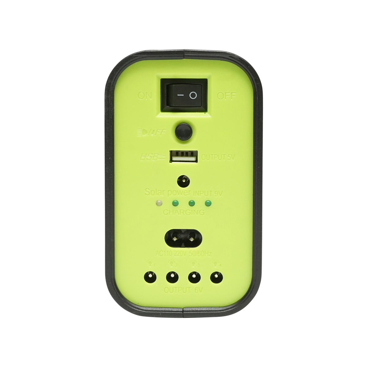 Kit illuminazione LED portatile con 3 lampadine/proiettore, pannello solare e batteria da 6V, 4,5Ah per pesca in campeggio GD-12 - immagine 5