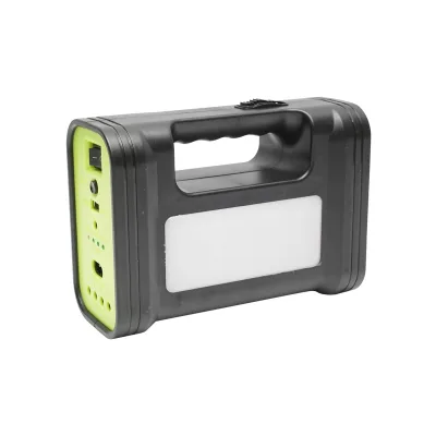 Kit illuminazione LED portatile con 3 lampadine/proiettore, pannello solare e batteria da 6V, 4,5Ah per pesca in campeggio GD-17 - immagine 5
