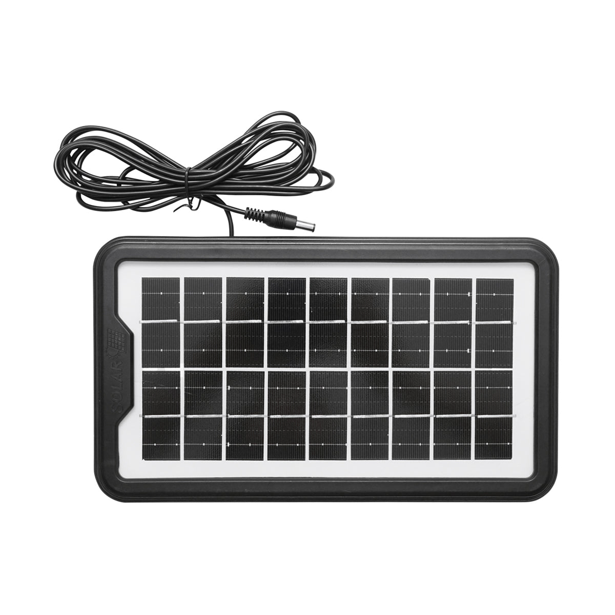 Kit illuminazione LED portatile con 3 lampadine/proiettore, pannello solare e batteria da 6V, 4,5Ah per pesca in campeggio GD-17 - immagine 6