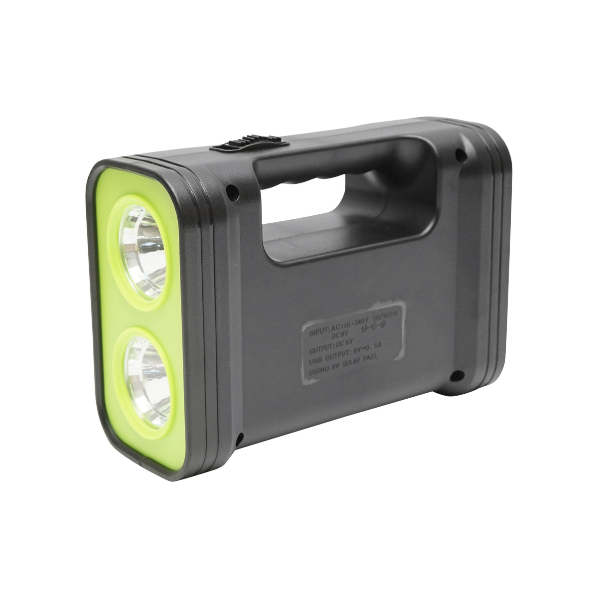 Kit illuminazione LED portatile con 3 lampadine/proiettore, pannello solare e batteria da 6V, 4,5Ah per pesca in campeggio GD-17 - immagine 2