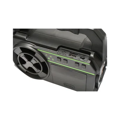 Kit illuminazione LED portatile con 3 lampadine/proiettore, pannello solare radio FM e batteria da 4500 mAh per pesca in campeggio GD-8081FM - immagine 6