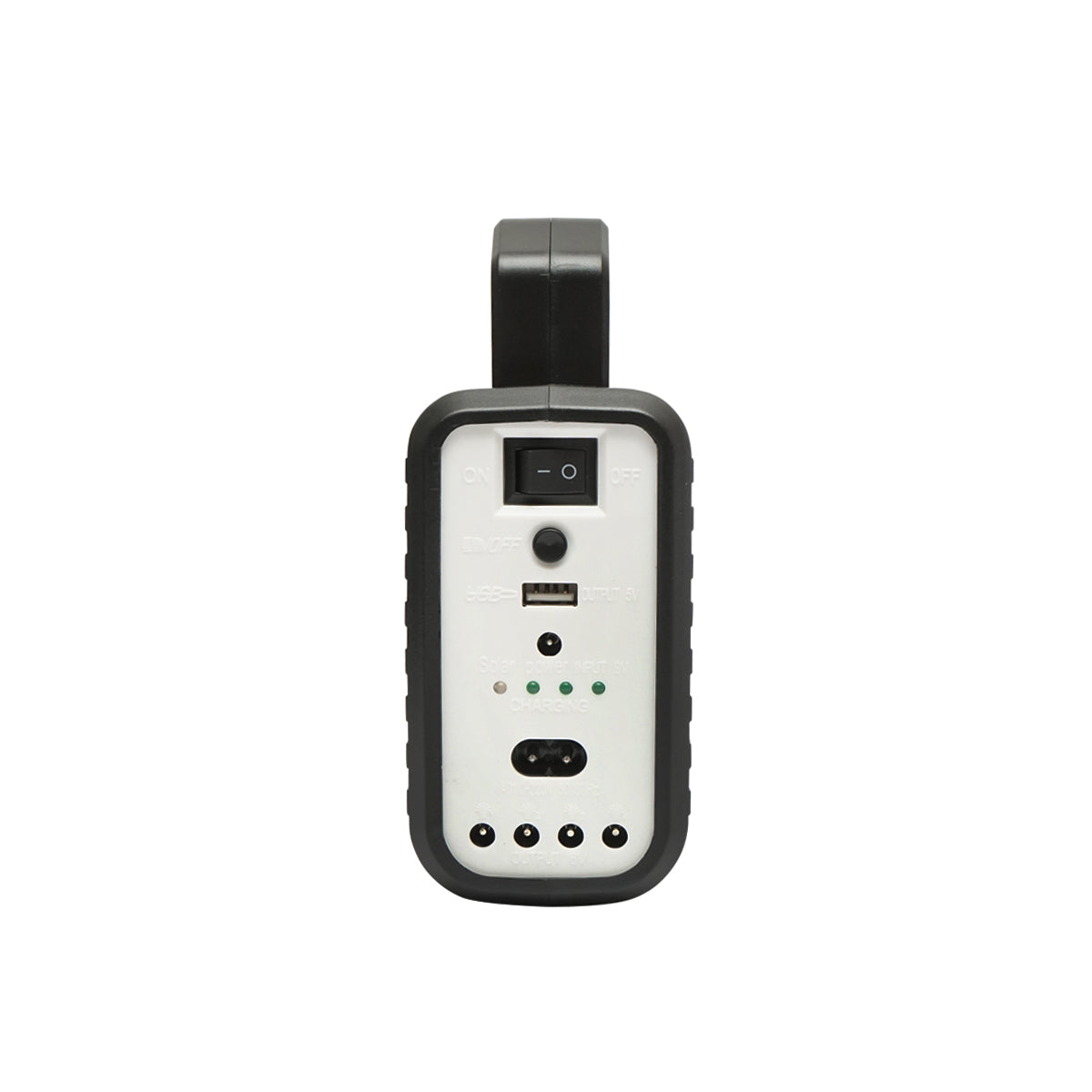 Kit illuminazione LED portatile con 3 lampadine/proiettore, pannello solare, radio FM, MP3 e batteria da 4500 mAh per pesca da campeggio GD-8028COB - immagine 5