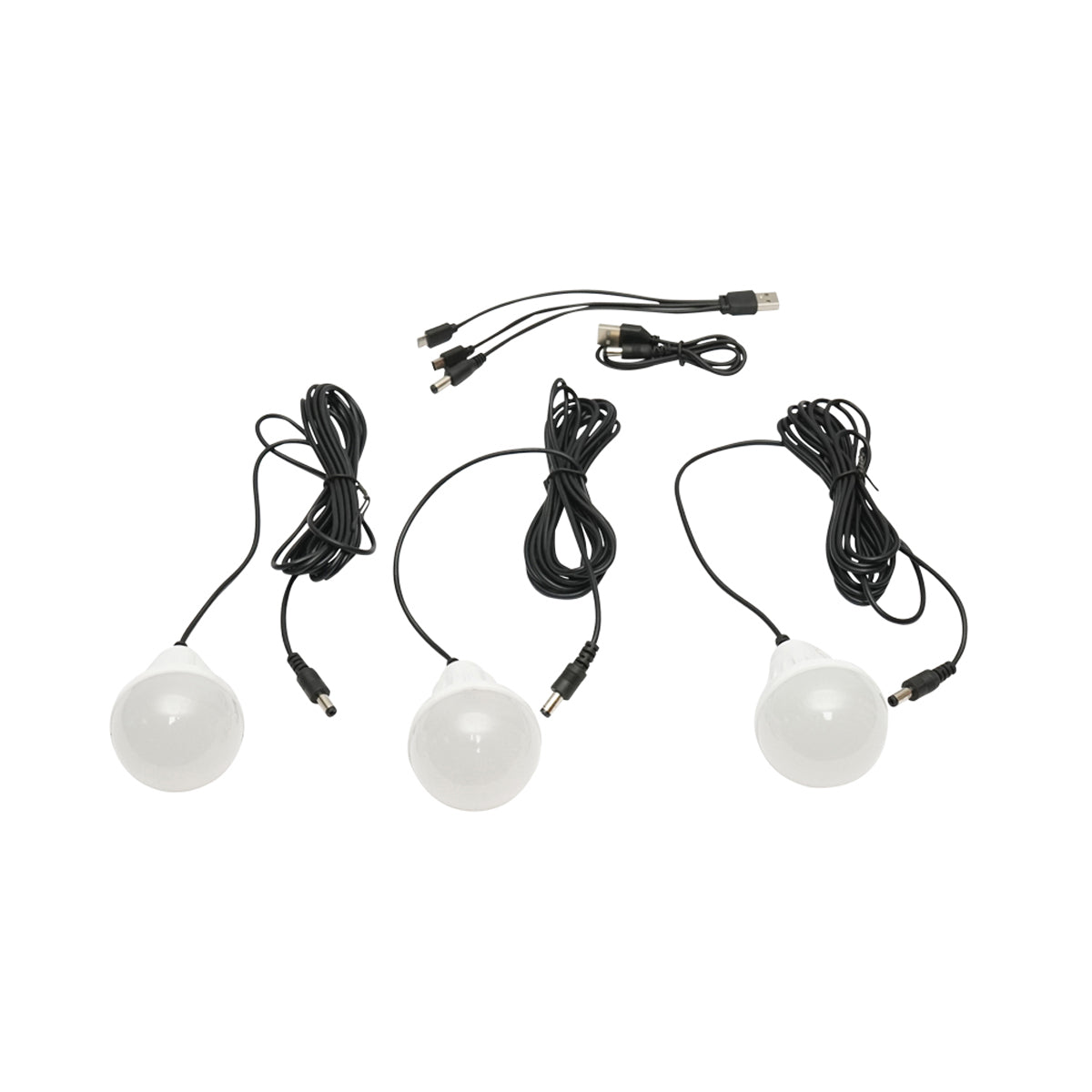 Kit illuminazione LED portatile con 3 lampadine/proiettore, radio FM, MP3, pannello solare e batteria da 3,7 V, 4500 mAh per la pesca in campeggio GD-P30FM - immagine 5