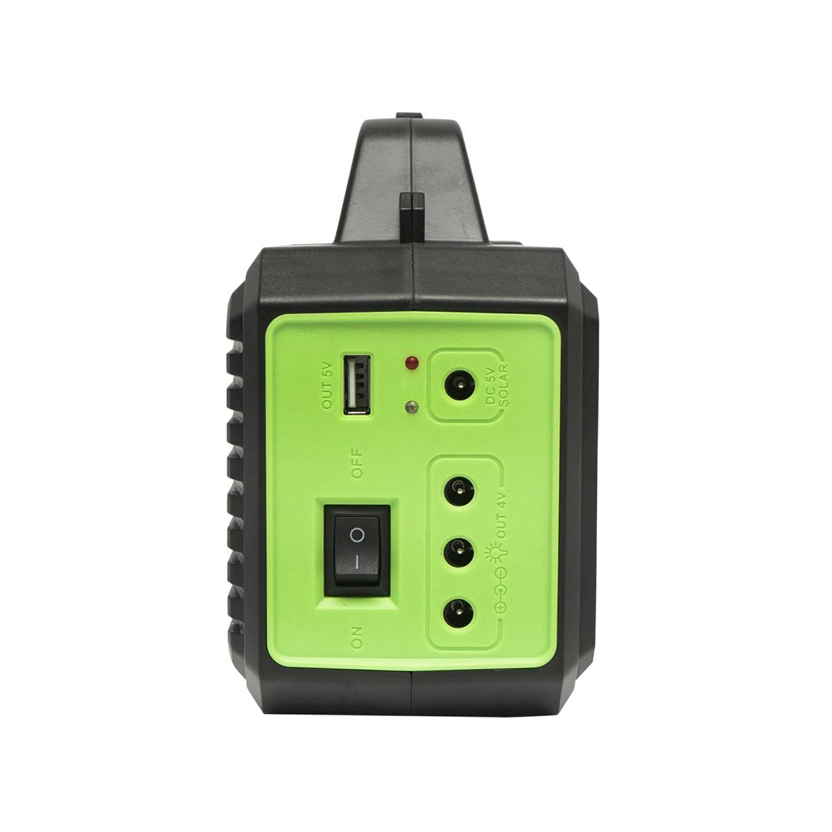 Kit illuminazione portatile a LED con 2 lampadine/proiettore, pannello solare e batteria da 4000 mAh per la pesca in campeggio GD-8077 - immagine 4