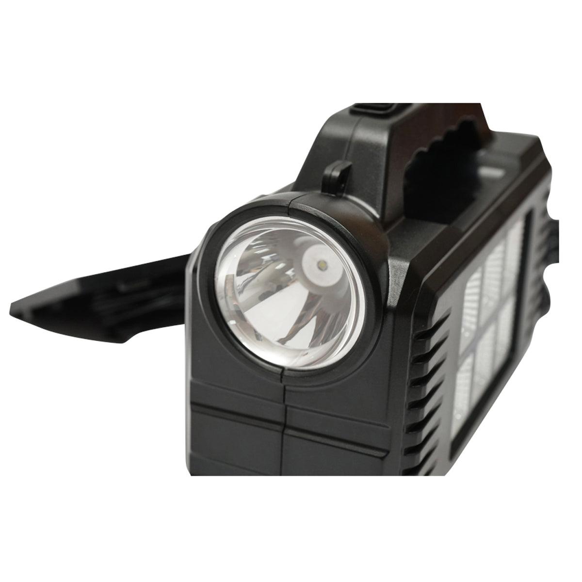 Kit illuminazione portatile a LED con 2 lampadine/proiettore, pannello solare e batteria da 4000 mAh per la pesca in campeggio GD-8077 - immagine 2