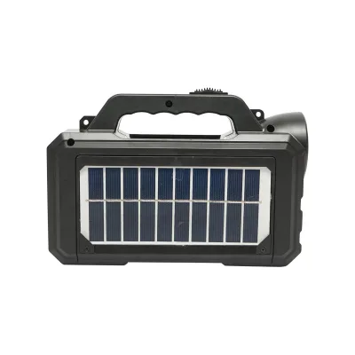 Kit illuminazione portatile a LED con 2 lampadine/proiettore, pannello solare e batteria da 4000 mAh per la pesca in campeggio GD-8077 - immagine 6