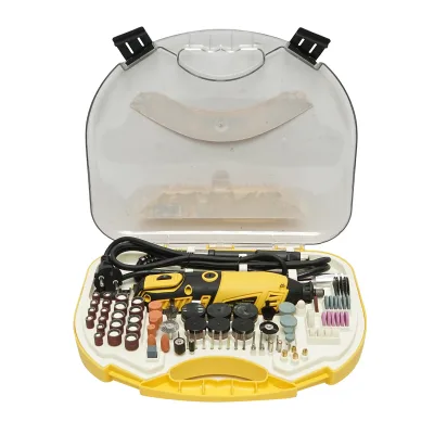 Kit mini fresa 185W, 220V tipo biax, 9 velocità 8000-35000rpm 211 pezzi Crownman