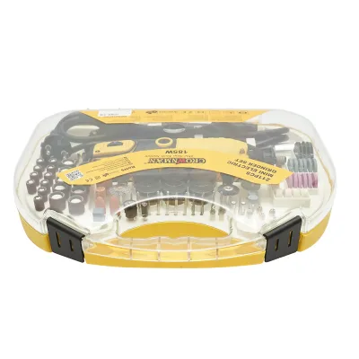 Kit mini fresa 185W, 220V tipo biax, 9 velocità 8000-35000rpm 211 pezzi Crownman - immagine 4