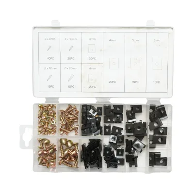 Kit morsetti metallici a U con viti 170 pezzi - immagine 2
