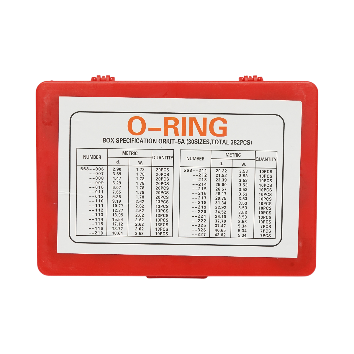 Kit O-ring metrici 382 pezzi - immagine 2
