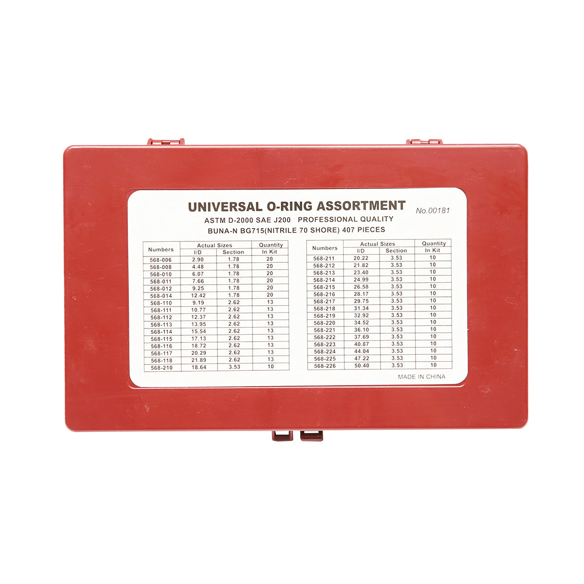 Kit O-ring metrico da 407 pezzi. - immagine 3